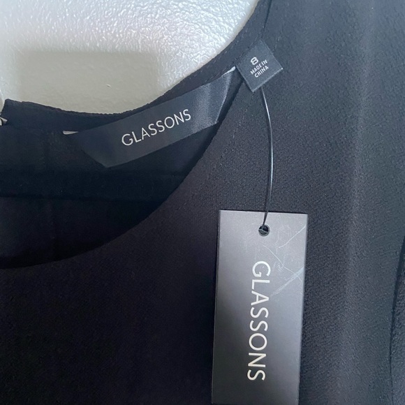 Glassons- Black Zip Back Dress - Picture 3 of 4